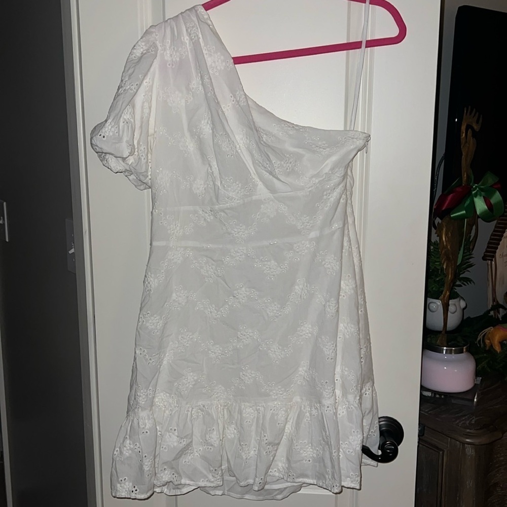 Ruffle One Shoulder Mini Dress - Picture 3 of 7